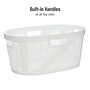 Mind Reader 10.57-Gallon Laundry Basket with Handles, Plastic, White, 2/Set (2HHAMP40-WHT)~#|#~9125A87B-0A06-46CB-A9FA1401BC46A036_sc7