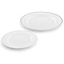 Round Elama Plastic Dinnerware Set, White/Silver, 150 Piece~#|#~91864ABD-8355-4B19-84405198F0775380_sc7