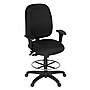 Regency Comfort Series Fabric Drafting Chair with Footrest and Lumbar Support, Black (125-DK-BK)~#|#~919396B7-464F-4564-AF567A59A63D9F57_sc7