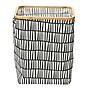 Household Essentials Krush Collapsible Laundry Hamper, Bamboo, Black/White (2274-1)~#|#~919C305D-4A29-4414-9B35D4B512238A3D_sc7