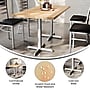 Flash Furniture Bennett Wooden Commercial Indoor Table, 30" x 60", Natural Top/Silver Base (GSF3060NTT2222S)~#|#~91A510B9-7ED0-4280-A3283416B3A8CB1A_sc7