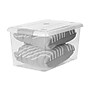 Iris Store & Slide 61 Quart Storage Bin with Lid, Plastic, Clear, 6/Carton (270017)~#|#~91D6525D-0C8E-471C-9F93E597ABD8F807_sc7
