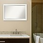 Amanti Art Vanity White Narrow Frame Wall Mirror, 27.5" x 39.5" (A42674593623)~#|#~9205BFBB-72F6-4453-9C07BAED8D9F28D1_sc7