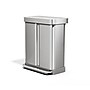 simplehuman Stainless Steel Dual Compartment Trash & Recycling Step Can, 15 Gallon (CW2116)~#|#~92082DB1-B8C7-4994-A1098E4673FEFABA_sc7
