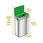 HLS Commercial Stainless Steel Trash Cans, 21-Gallon, Assorted Colors, 3/Set (HLS21UOTTRIO)~#|#~925FF0D8-503C-4367-9A8B287AF9028C8B_sc7