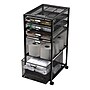 Mind Reader 5-Drawer Mobile Cart with Drawers Laundry Organizer Utility Cart with Wheels, Metal, Black (5TWHEEL-BLK)~#|#~928276A9-3EBB-41BD-A9A2EE4DE267C674_sc7
