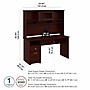 Bush Furniture Cabot 60"W Computer Desk with Hutch, Harvest Cherry (CAB042HVC)~#|#~92880DFF-D0E1-453B-973D7C820431EDCF_sc7