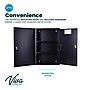 Viva Comfort Large Double Door Medicine Locking Secure Storage Medical Cabinet, 1.7 cu. ft., Black (ADIME999-03-BLK-MK)~#|#~92A07F40-521C-4BDF-968899DDA5545EF6_sc7
