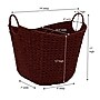 Household Essentials Woven Storage Wicker Basket with Handles, Red (ML-4124)~#|#~92AC30FE-0F2A-488B-A44EDF87CC15BA7E_sc7