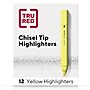 TRU RED™ Tank Highlighter with Grip, Chisel Tip, Yellow, Dozen (TR54579)~#|#~92D1505F-25AF-4304-907C30E88C3F72E1_sc7
