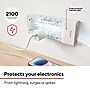 Staples TECH 8-Outlet 2-USB Port Surge Protector, 6', 2100 Joules, White (ST62775)~#|#~92D93C59-9824-439B-9A20AEA1CDBD356D_sc7