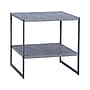 Household Essentials Jamestown 19.8"W x 19.8"D Laminate Side/End Table, Rustic Slate Concrete/Black (8098-1)~#|#~92FAE011-B006-42F0-A023A168AA6F215E_sc7