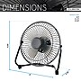 Techni Home 8” Desk Fan, 2 Speed, Black (RTA-08HV-FAN)~#|#~930A575D-1547-425F-8B2A8CFAD7B51FC3_sc7