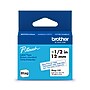 Brother P-touch Btag Label Tape, 1/2" x 13.1' (12mm x 4m), Blue on Clear (BTAG133)~#|#~934B4C51-F89F-4A6A-8AF2D9CC699C300B_sc7