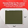 Staples Hanging File Folders, Letter Size, 1/5-Cut Tabs, Standard Green, Includes Tabs & Paper Inserts - 50/Pack~#|#~935E39B3-B556-4DD7-A8A9663C6D5F032C_sc7