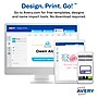 Avery Vertical Style Laser/Inkjet Name Badge & Ticket Inserts, 6" x 4 1/4", White, 100 Inserts Per Box (8522)~#|#~936D18F2-732E-45F5-A35F1AE7F9C8AF68_sc7