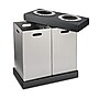 Alpine Industries Plastic 2-Compartment Indoor Trash Can and Recycling Bin, 28 Gallon, Gray (ALP471-02-BLK)~#|#~9374640E-1DAB-480A-AD5B157ACB9AC71A_sc7