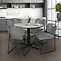 Regency Seating Cain 42" Round Breakroom Table- Maple & 4 Zeng Stack Chairs- Grey~#|#~937854BC-9F15-4A29-B57E4E2F523973AD_sc7