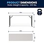 Flash Furniture Kathryn 5' x 18" Plastic Folding Table, Granite White (RB1860)~#|#~937B894A-2D45-4BEA-960F4176575D313E_sc7