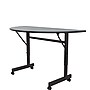 Correll Econoline 48"W x 24"D Adjustable Foldable Training Room Table, Laminate, With Wheels, Gray Granite (FTM2448TFHR15)~#|#~938A559F-E7D7-4AE8-A94E45B722DA2555_sc7