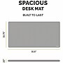 Fellowes Breyta Anti-Slip Polyester Desk Mat, 15.75" x 31.5", Gray (FEL100145426)~#|#~93B935F5-FC94-4852-AA509936570209E6_sc7