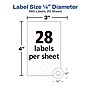Avery Self-Adhesive Reinforcement Labels on Sheets, 1/4" Diameter, Matte White, 560/Pack (6734)~#|#~93BEE6F5-BA93-4911-AFD44EE2C84D8E34_sc7