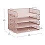 Mind Reader Metal Side Loading Stackable Letter Tray, Pink (DSTACK4-PNK)~#|#~93C62A07-A2C2-4B0A-B35B169F3095AD9B_sc7