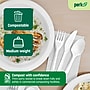 Perk Eco Compostable PLA Assorted Cutlery, 360 Count Bulk Disposable Utensils (Forks, Spoons & Knives), Medium‑Weight, White~#|#~93CA7F77-A8C5-4222-9F966D7544182A5C_sc7