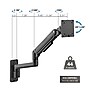 Mount-It! Heavy Duty Adjustable Monitor Wall Mount with Gas Spring Arm, Up to 49" Monitor, Black (MI-12009)~#|#~93D2D89B-16C0-47AF-A4E9A4B319C4DCDC_sc7