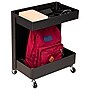 Mind Reader 2-Shelf Metal Mobile Utility Cart with Lockable Wheels, Black (UDCART-BLK)~#|#~93D4DC7E-9684-4FA2-A9FE1C7897E61F10_sc7