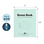 Roaring Spring Paper Products Exam Notebooks, 7" x 8.5", Wide Ruled, 8 Sheets, Green, 600/Case (77508CS)~#|#~93DA5C5F-26CA-4327-B316A58BA35DF834_sc7