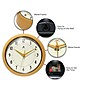 Infinity Instruments Round Retro Saffron Wall Clock, Aluminum, 9.5" (10940SY)~#|#~94014E06-5DF1-4166-9FD7E6541341FF6D_sc7