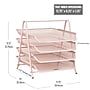 Mind Reader Metal Mesh Front Loading Letter Tray, Letter/Legal Size, Pink (4TPAPER-PNK)~#|#~942CAEAB-8005-4E9F-BCEEAF649B8BF3DC_sc7