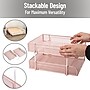 Mind Reader Metal Mesh Front Loading Stackable Letter Tray, Letter/Legal Size, Pink (CSTACK2-PNK)~#|#~94375F08-32EC-4B51-8CDB72E833DD8471_sc7
