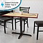 Flash Furniture 22" x 30" Cast Iron Restaurant Table X-Base With 3" Dia. Table Height Column, Black~#|#~944142C5-810B-4F2B-BD729056488B7043_sc7