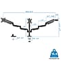 Mount-It! Adjustable Triple Monitor Mount with Gas Spring Arms, Up to 27", Black (MI-4753B)~#|#~9444B655-B32A-4981-9C2553ABC4796F11_sc7