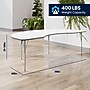 Flash Furniture Wren Kidney Activity Table, 96" x 48", Height Adjustable, White Top/Silver Frame (XUA4896KDWHTA)~#|#~94464B27-5DD8-4B84-A2F081CA58963D57_sc7