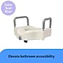 Medline Light Easy Locking Raised Toilet Seat with Arms, 5" H, 400 lb.Capacity, White (G4-602KRX1)~#|#~9467BBA2-A64E-45D4-BEE329AF0084C5BC_sc7
