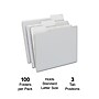 Staples File Folders, 1/3-Cut Tab, Letter Size, Gray, 100/Box (ST433664-CC)~#|#~94BF82A6-F321-4DDB-8E2AC6F139BF8DFE_sc7
