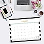 2027 Blue Sky Day Designer Rugby Stripe Black 22" x 17" Monthly Desk Pad Calendar, Black/White (143895-27)~#|#~94CE6BF9-93CE-45C1-A435A36A3D91A4FA_sc7