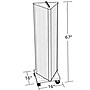 Azar Displays 60” x 16” Three-Sided Revolving Pegboard Tower Floor Display on Wheeled Metal Base, Orange (700452-ORG)~#|#~94E3091C-2114-442B-B5CEE8C11B67578D_sc7