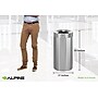 Alpine Industries Stainless Steel Trash Can with Open Lid, 27 Gallon, Silver (ALP475-27)~#|#~94F0FB95-D2B6-4570-82FE218C47D3E14D_sc7