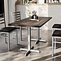 Flash Furniture Bennett Wooden Commercial Indoor Table, 60" x 30", Dark Brown Top/Silver Base (GSF3060DBT2222S)~#|#~94F5F06C-D639-4125-9C061219F37A17C7_sc7