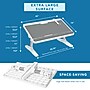 LapGear Adjustable Tilt 22" x 14" x 3.5" Laptop Bed Desk, Gray (78505)~#|#~950AFCB2-C118-4216-86A7D399FC337B30_sc7