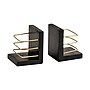 Mind Reader Wood Decorative Basket Book Ends, 5", Black/Gold (BOOKBASK2-BLK)~#|#~9520A7C0-606A-4E52-85D25D2BB931A009_sc7
