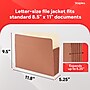 Staples Reinforced File Pocket, 5.25" Expansion, Letter Size, Brown, 10/Box (ST418335)~#|#~952A8E2B-FBC9-46EE-B44C22AD58FF318B_sc7