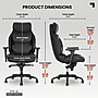 Sharper Image Algrove Comfort-X Ergonomic Faux Leather Swivel Executive Massage Chair, Black/Dark Gray (60117-BLKGRY)~#|#~9568600F-172A-400D-8FF432083181581F_sc7