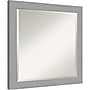 Amanti Art Brushed Nickel Frame Wall Mirror, 23.5" x 23.5" (A42674593556)~#|#~956B2994-831E-40F6-8DCEEDBA57260CAF_sc7