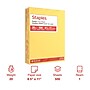 Staples Pastel 30% Recycled Color Copy Paper, 20 lbs., 8.5" x 11", Canary, 500/Ream (14787)~#|#~9577DD30-1D9F-4A26-8D615228C45E1ABC_sc7