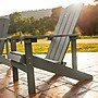Flash Furniture Charlestown All-Weather Poly Resin Wood Adirondack Chair, Gray (JJC14501LTG)~#|#~95788C35-86C7-486F-A4B65102576EA864_sc7